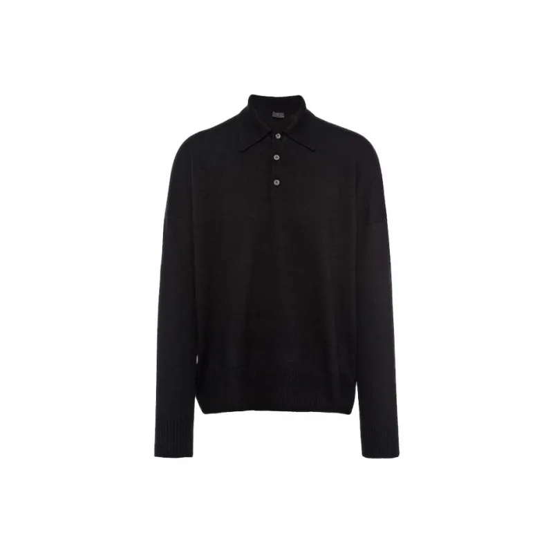 PRADA Cashmere Polo Shirt-0
