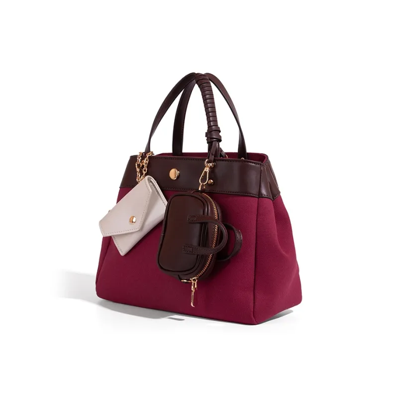 Vigno Canvas Handbag, One Shoulder, Crossbody Bag Women's Multicolor-10