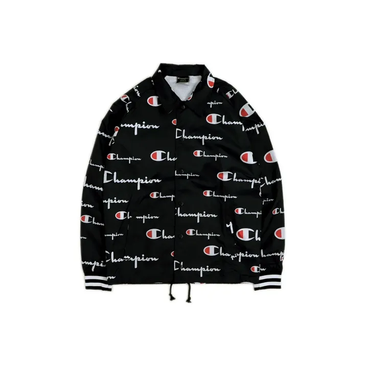 Champion Jacket US Version Unisex Black-0