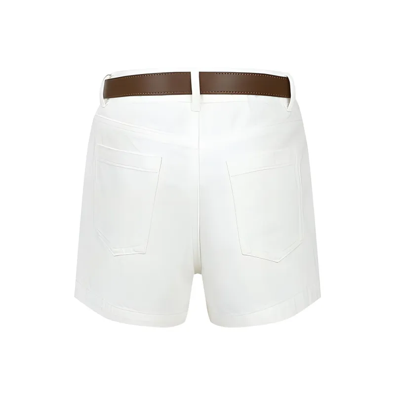 URBAN REVIVO Denim Shorts Women's Raw White-1