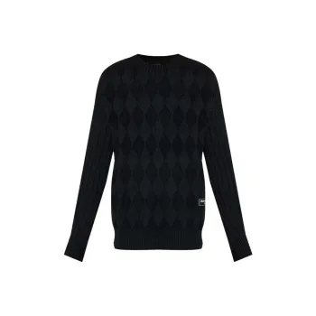 BALMAIN Diamond Pattern Knit Sweater