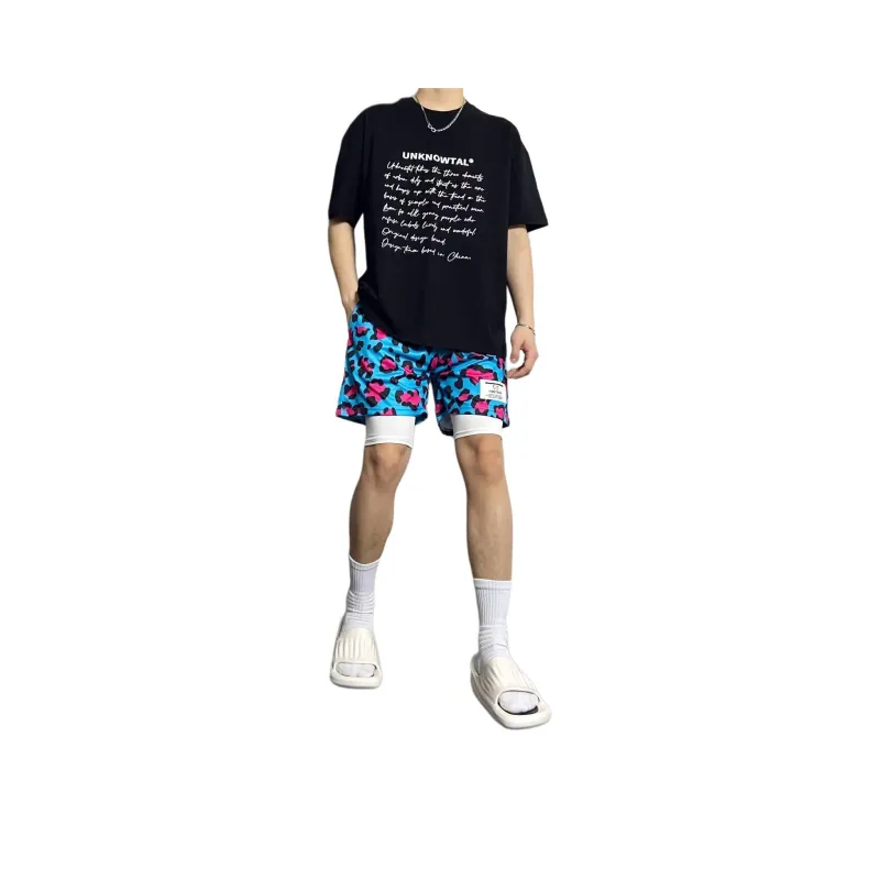 PAINT STAIN Casual Shorts Unisex-10