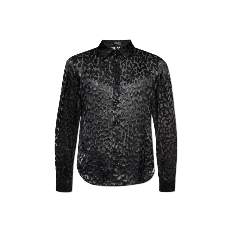 VERSACE Leopard Printed Button Up Shirt-0
