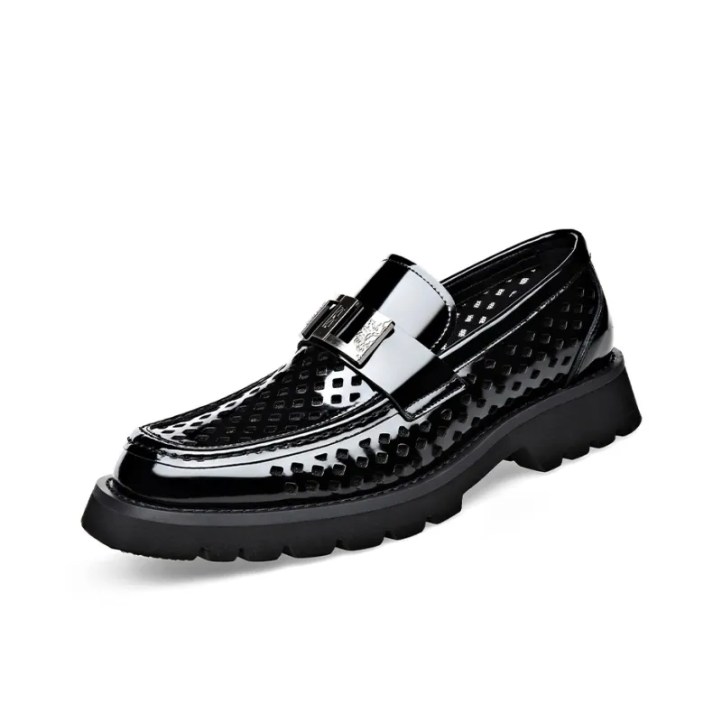 Romon Men's Casual Shoes Men Low Top Black-6
