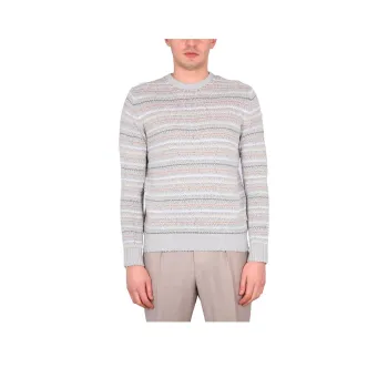 BALLANTYNE Long-sleeve Bouclé Cotton Jumper