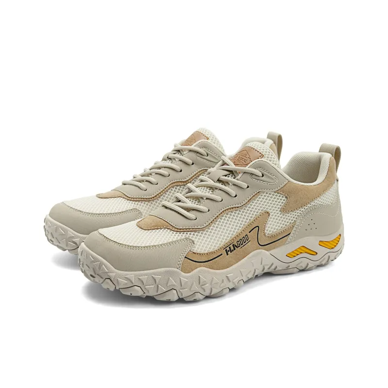 HLA Casual Shoes Men Low Top Army Green/Sand-6