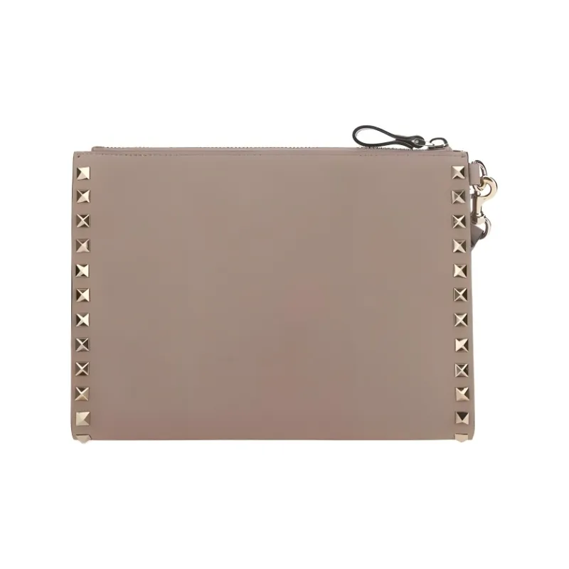 Valentino Leather Clutch Women's Vintage Pink-2