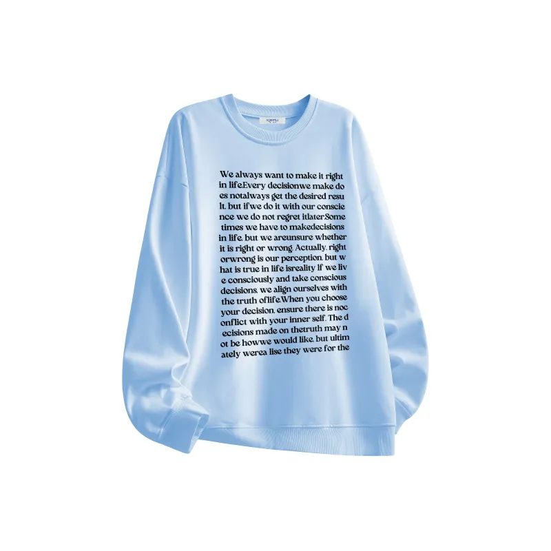 Kepu Crew Neck Thin Fleece Lined Hoodies & Sweatshirts Unisex-10