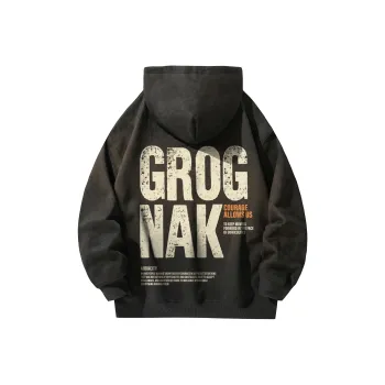 GROGNAK Sweatshirt Unisex Fleece Lined Thin Optional
