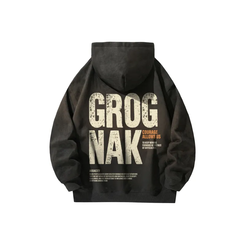 GROGNAK Sweatshirt Unisex Fleece Lined Thin Optional-7