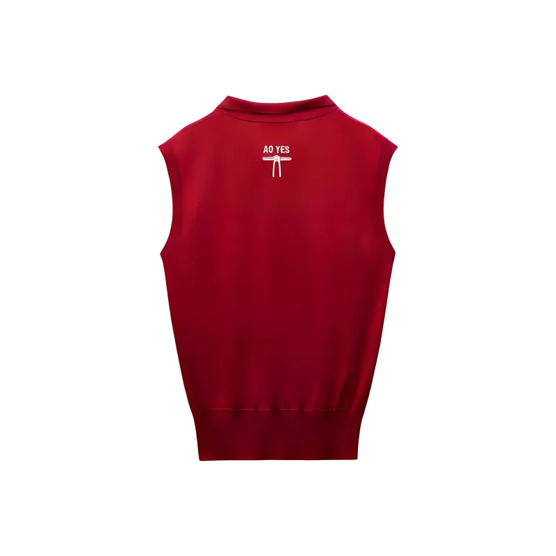 Ao Yes X ZARA AO YES Collaboration Knitwear Women's Red-1