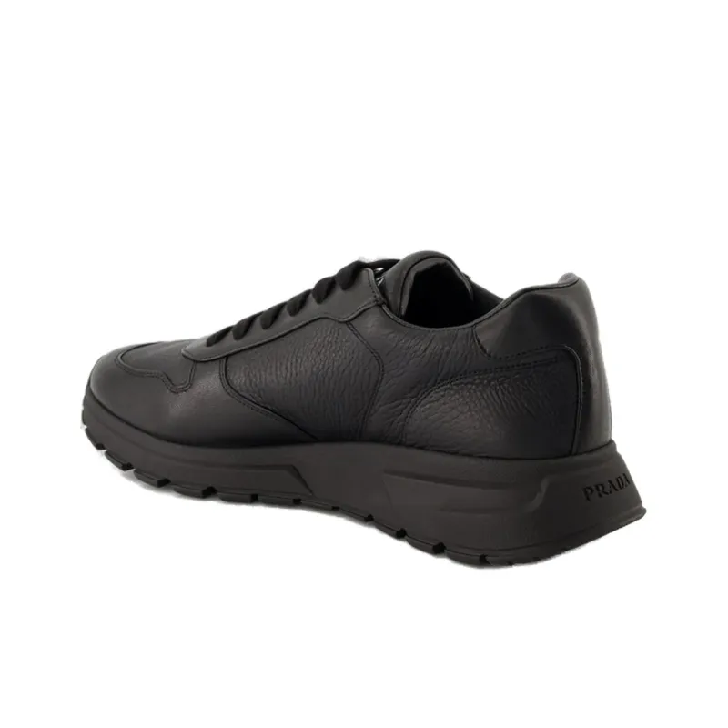 PRADA Low Top Casual Shoes Men's Black-4