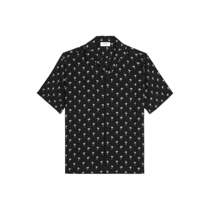 CELINE Hawaiian Shirt In Printed Viscose-0