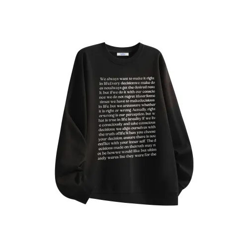 Kepu Crew Neck Thin Fleece Lined Hoodies & Sweatshirts Unisex