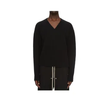 RICK OWENS V-Neck Cropped Jumper