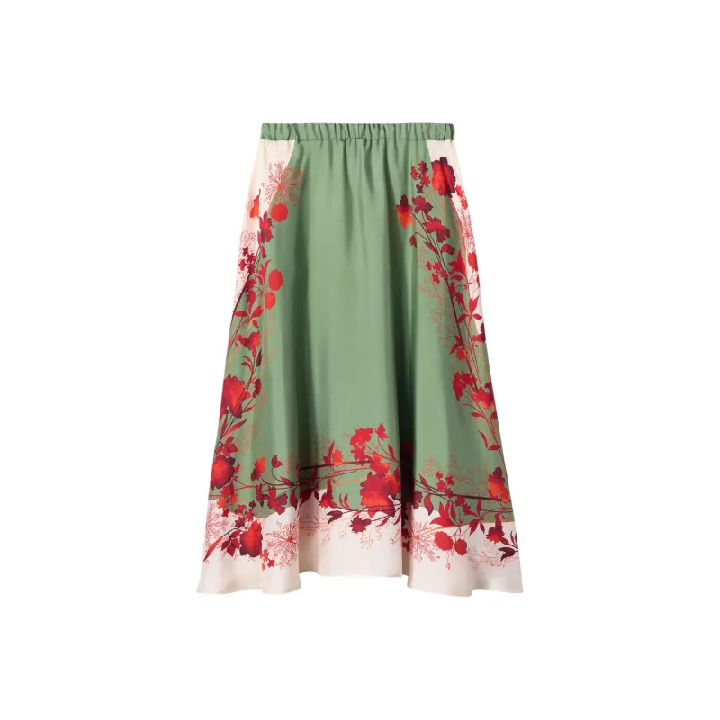 La DoubleJ Woodland print Midi Skirt-1