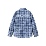 Blue and White Plaid Tie-Dye