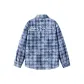 Blue and White Plaid Tie-Dye