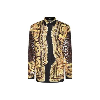 VERSACE Barocco Printed Button Up Shirt