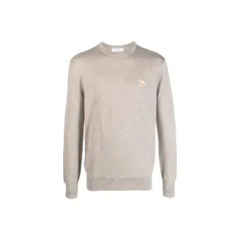 Maison Kitsune Dressed Fox Patch Embroidered Relaxed Jumper