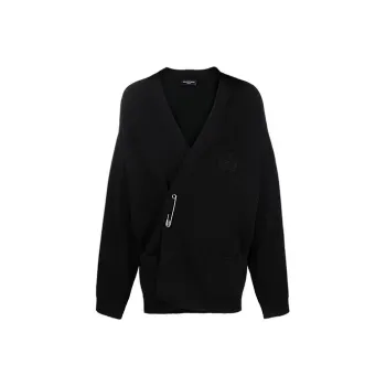 Balenciaga SS22 Knitted Fabric Cardigan Coat Men's Black