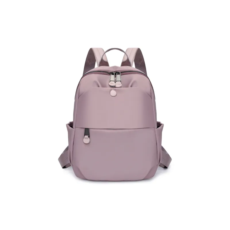 OURFUN Nylon Backpack Women's Ecru/Black/Purple/Khaki-6