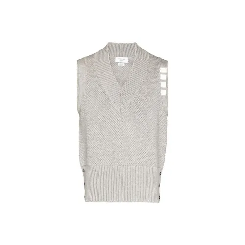 THOM BROWNE 4 Bar V neck Vest