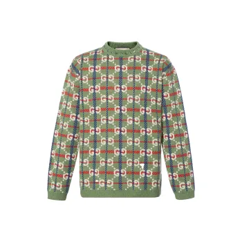 GUCCI Gg Check Knit Wool Sweater