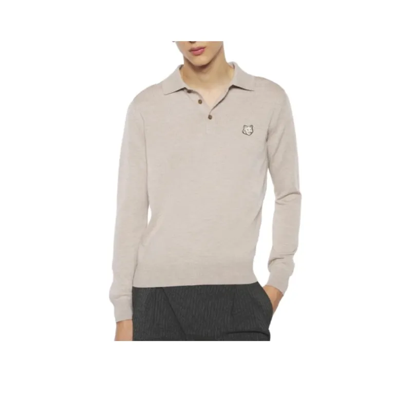 Maison Kitsune Bold Fox Head Polo Shirt-4