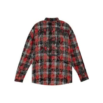 LUJIAMEN Shirt Spring And Fall Early Autumn Unisex Red