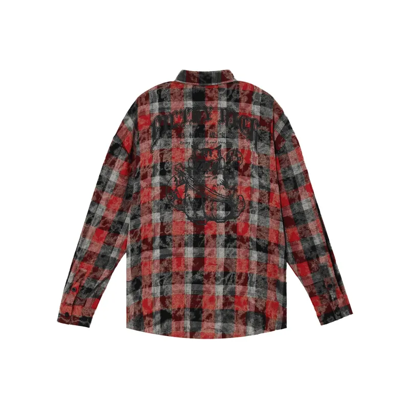 LUJIAMEN Shirt Spring And Fall Early Autumn Unisex Red-0