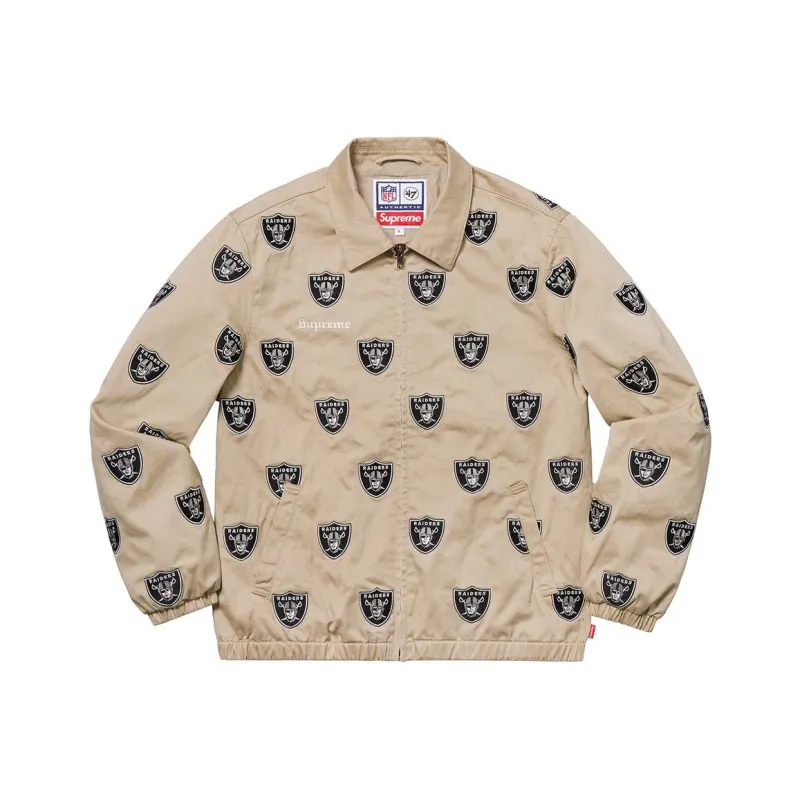 Supreme Nfl X Raiders X '47 Embroidered Harrington Jacket-0