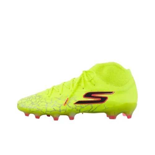 Skechers FG Rubber Long Studs Soccer Shoes Men's Yellow Green