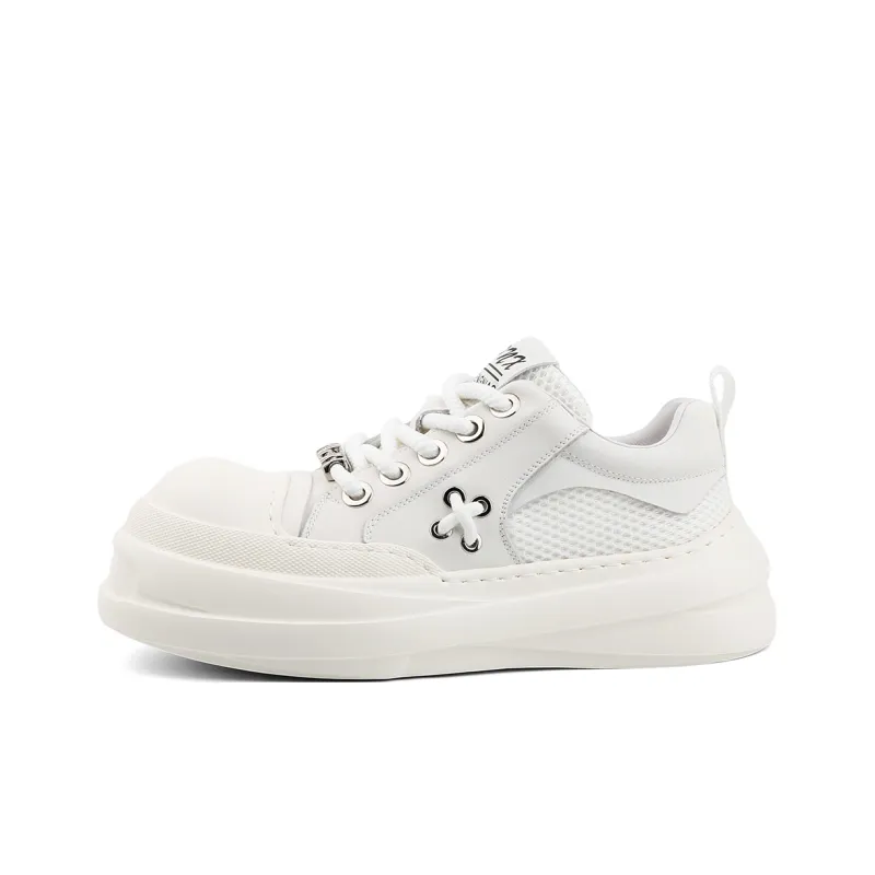 Daying Breathable Height Increase Low Top Skateboard Shoes Men's-0