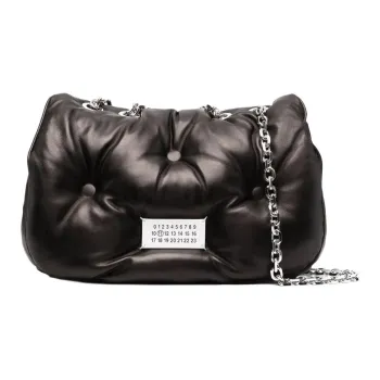 Maison Margiela Glam Slam Sheepskin Shoulder Bag Medium Size Women's Black