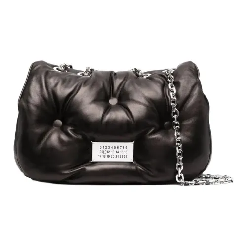 Maison Margiela Glam Slam Sheepskin Shoulder Bag Medium Size Women's Black