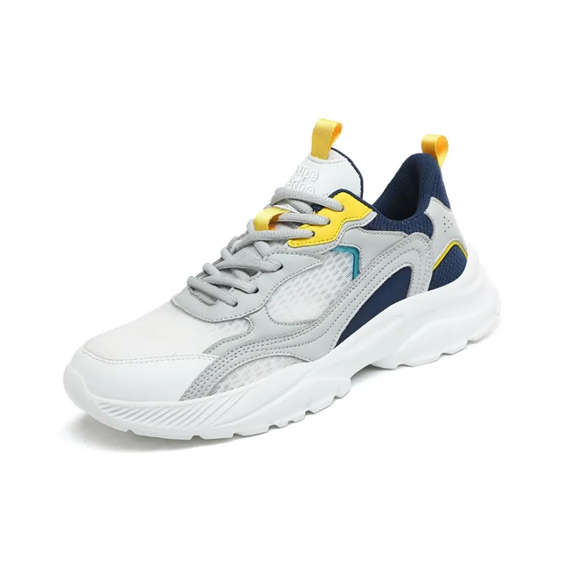 SUPEREDGE Breathable, Slip Resistant, And Abrasion Resistant Low Top Chunky Sneakers Men's-4