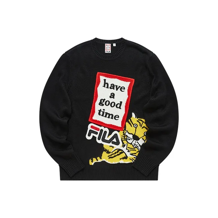 FILA x LIANMINGHUNIANXILIE Sweater Unisex Jet Black-0