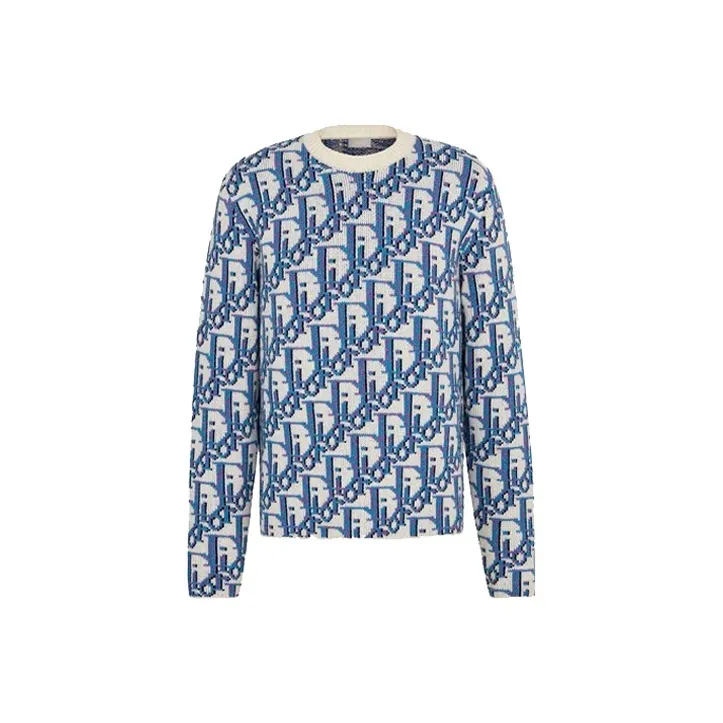 DIOR x Stussy Cashmere Sweater Men's Blue-0
