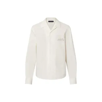 LOUIS VUITTON Embellished Open Collar Long Sleeved Shirt