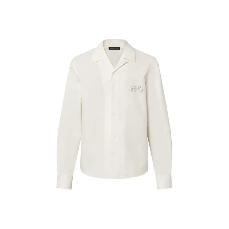 LOUIS VUITTON Embellished Open Collar Long Sleeved Shirt-0