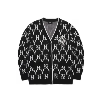 MLB Old Flower Knitwear Unisex Black