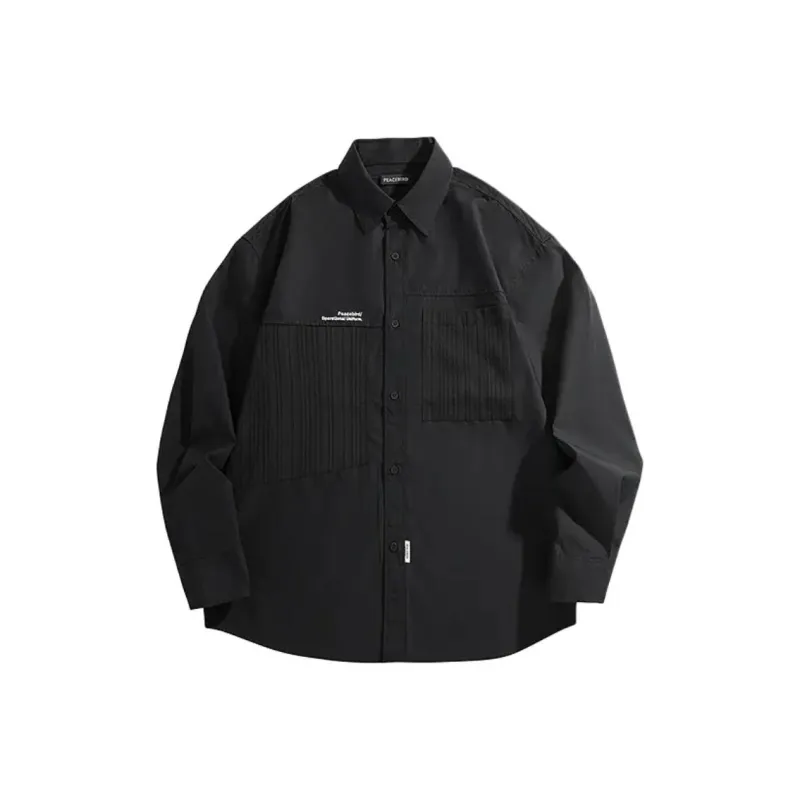 PEACEBIRD MEN Eye C Collaboration Series Shirt Men's Black-0