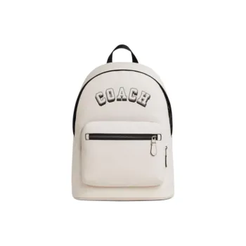 COACH Cow Leather Backpack Medium Size Men's Black White