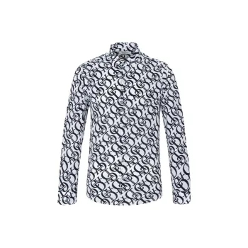 DEGAIA Shirts Men Black White