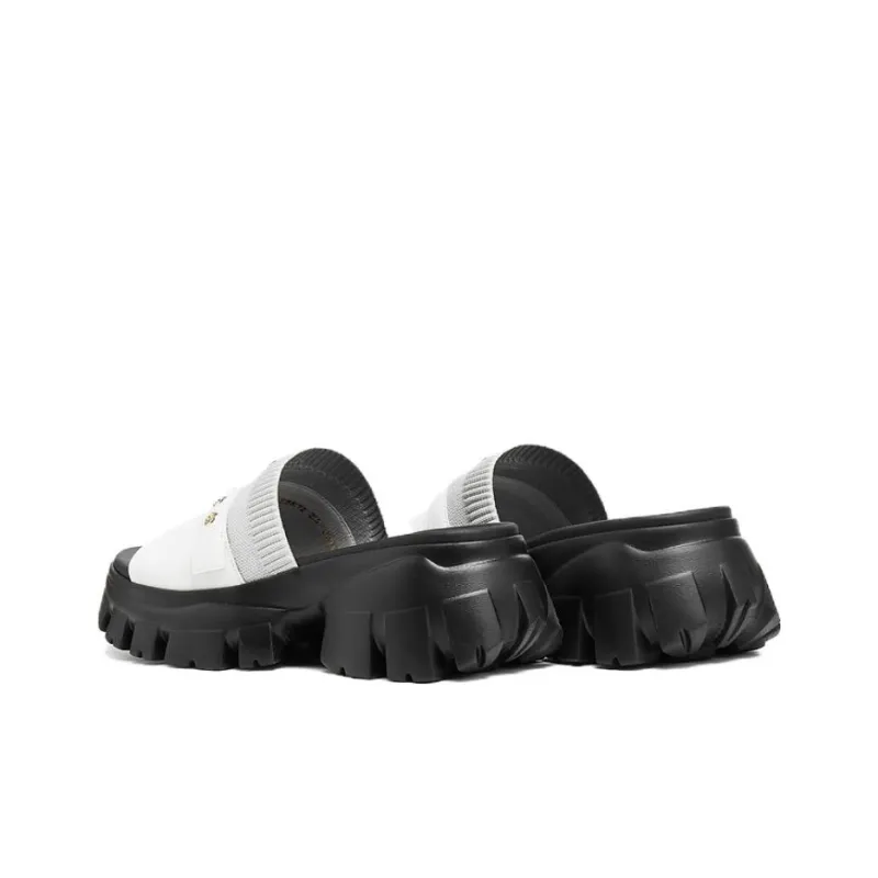 Staccato Rubber Foam Outsole Slip Resistant Slide Slippers Women's Gray White-2