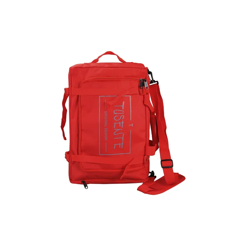 Yalu Nylon Backpack Regular Unisex Light Gray/Dark Gray/Black/Red-21