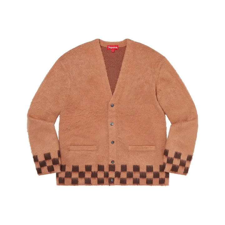 Supreme Brushed Checkerboard Cardigan-0