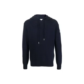 Moncler Logo patch Ribbed Hoodie
