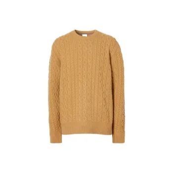 Burberry Cashmere Sweaters Men Yellow